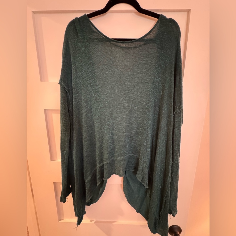 Free People Backless Sweater - Teal